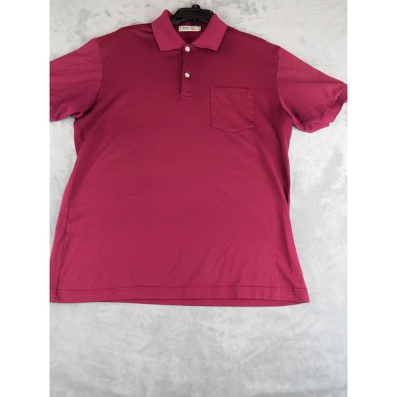 Boss Life‎ Style Polo Shirt Mens 2XL Burgundy Pocket Classic Casual Short Sleeve - Picture 3 of 9